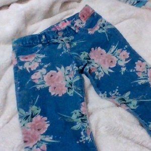 flower jeans